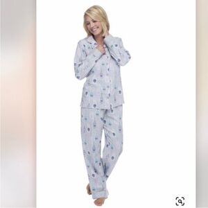 Munki Munki Cotton Grey Champagne Pajama Set